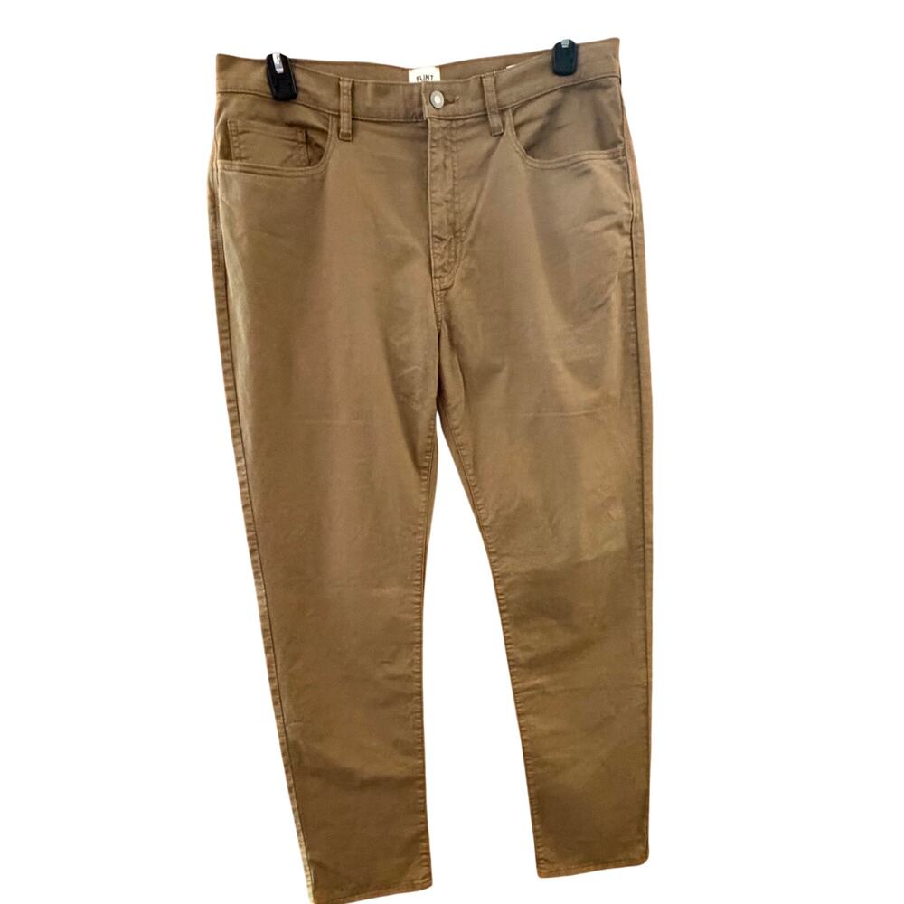 FLINT AND TINDER Mens khaki straight fit pant sz 36x34 NWOT Preppy Casual